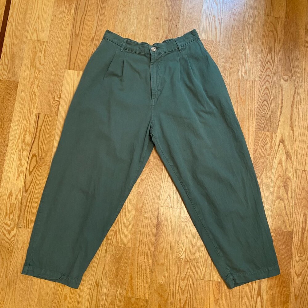 Petite • Big Bud Press trousers green cotton
